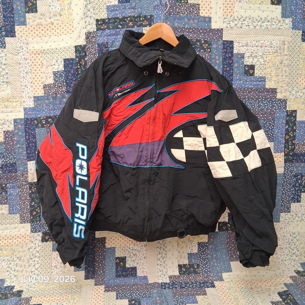 Hein Gericke Polaris Extreme Snowmobile Jacket Sz 2XL Red Black Checkered Flag
